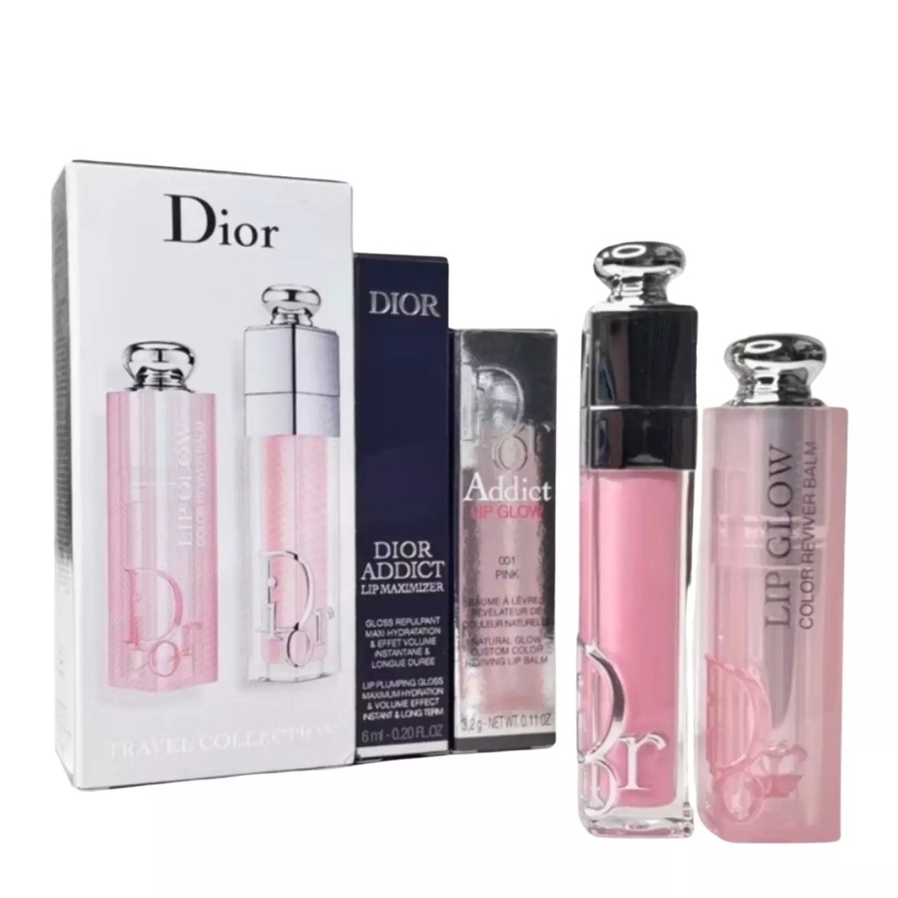 Dior Addict Lip Maximizer Lip Glow Duo Pink 001 Full Size On Both - Picture 3 of 4